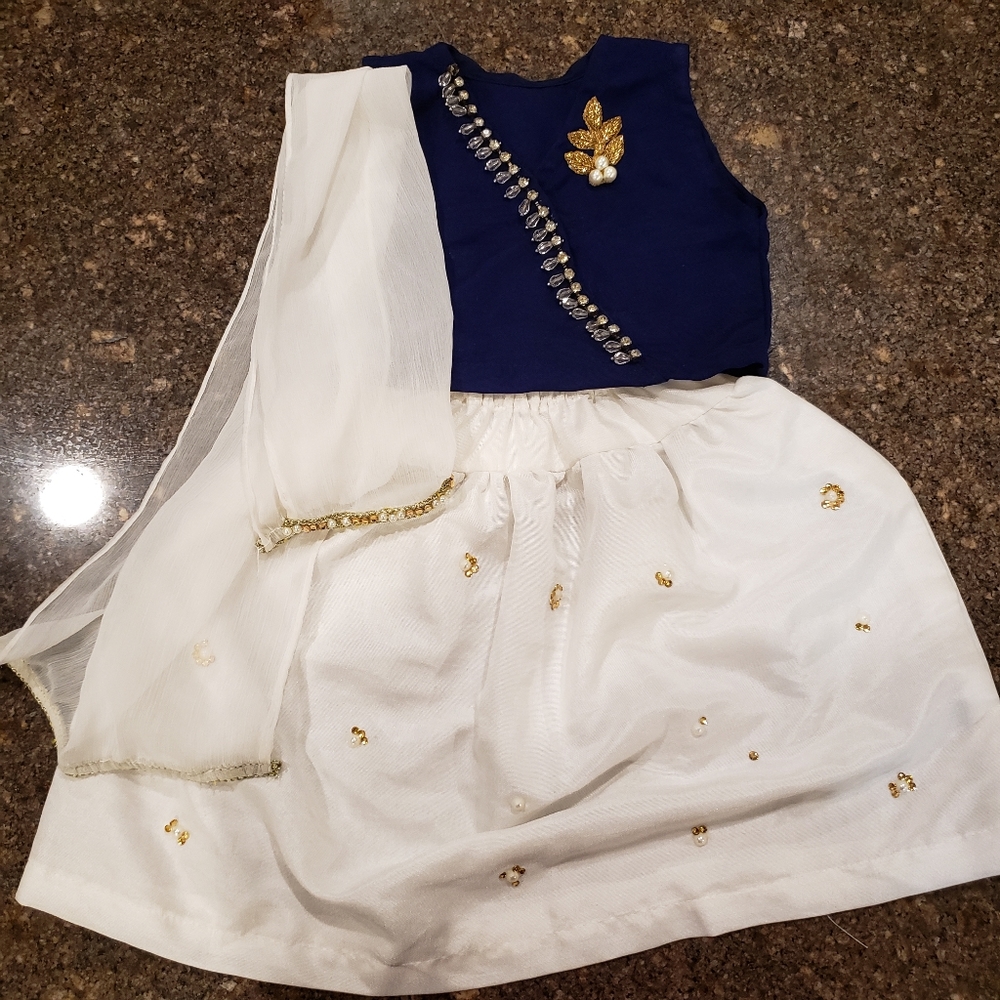 Baby girl Sharara Eid wedding dress 2 piece EUC
